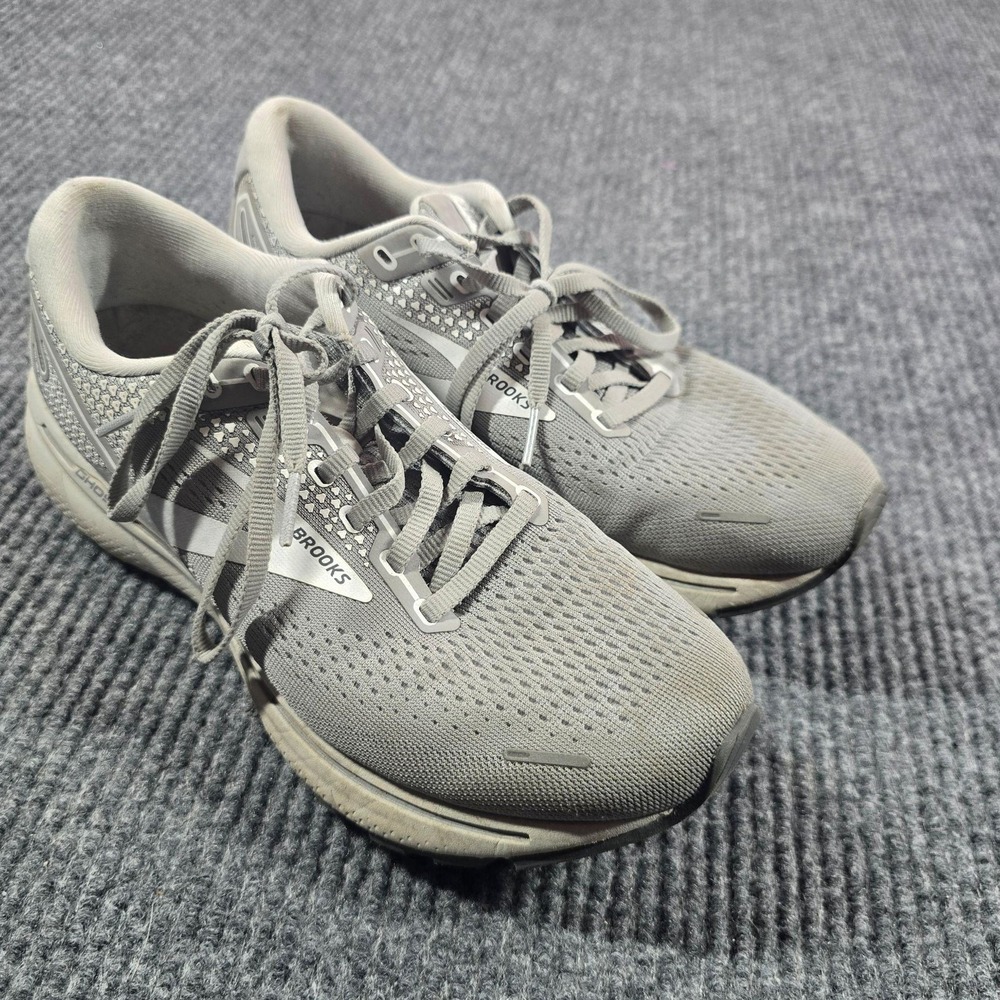 Brooks Ghost 14 Shoes Womens Size 9.5 Gray Running Cushioned Mesh Sneakers
